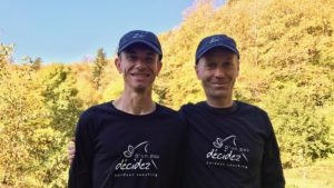 Deux business coach avec votre service pour l'outdoor coaching avec D'un pas Décidez
