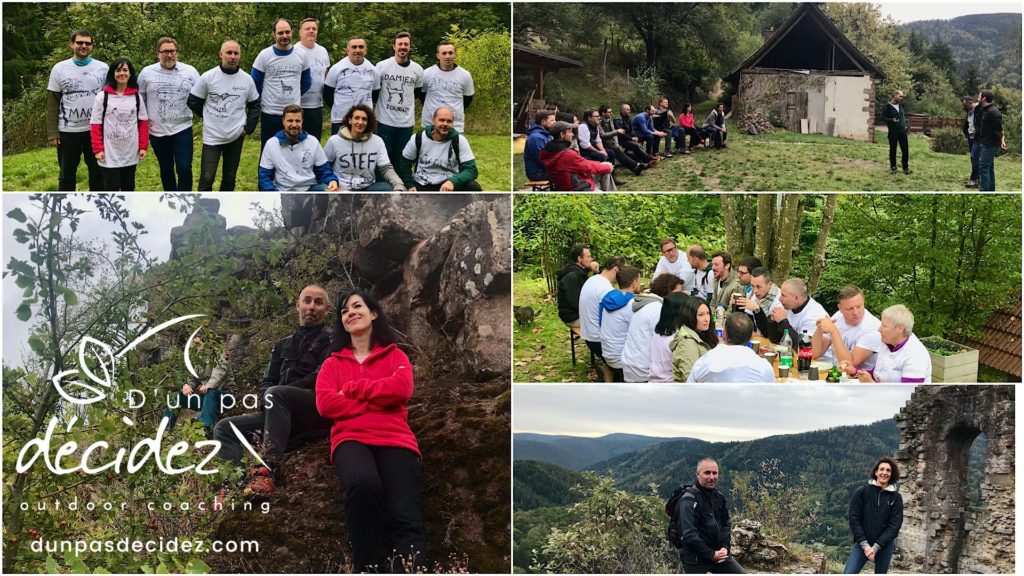 Outdoor Business Coaching avec Réseau Entreprendre Alsace dans le cadre du lancement du Club 15 des Lauréats.