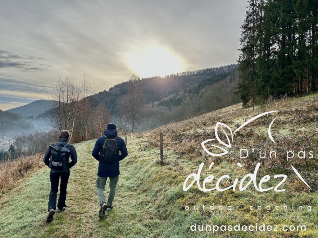 Les Directeurs de la Maison APF Oberkirsch bénéficient d'un accompagnement outdoor business coaching avec D'un pas Décidez