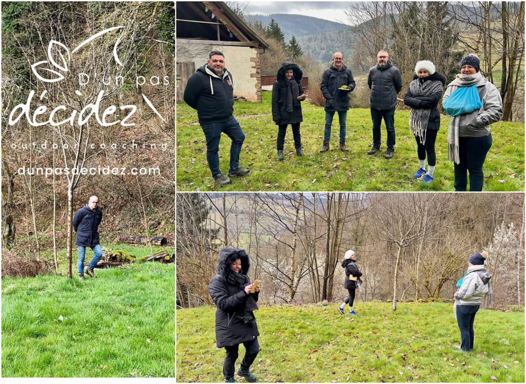 Le CODIR de Pôle Habitat Alsace Colmar bénéficie d'un accompagnement outdoor business coaching avec D'un pas Décidez